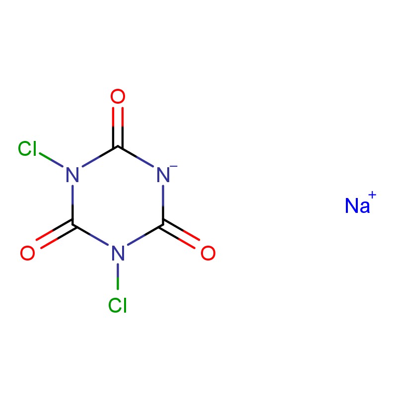 How does sodium dichloroisocyanurate work in industrial wastewater?